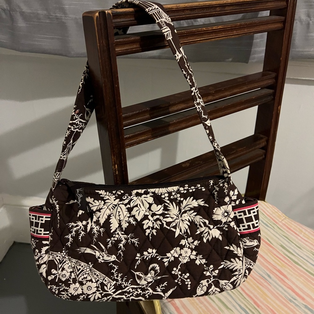 Vera Bradley Imperial Toile shoulder bag with matching keyring card case - EUC!